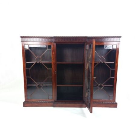 Viktorianische Antike Mahagoni Vitrine Bücherschrank englisch ca 1880