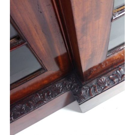 Viktorianische Antike Mahagoni Vitrine Bücherschrank englisch ca 1880