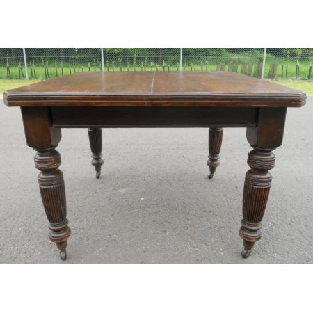 Edwardianischer original antiker Eichen Esstisch erweiterbar ca1890