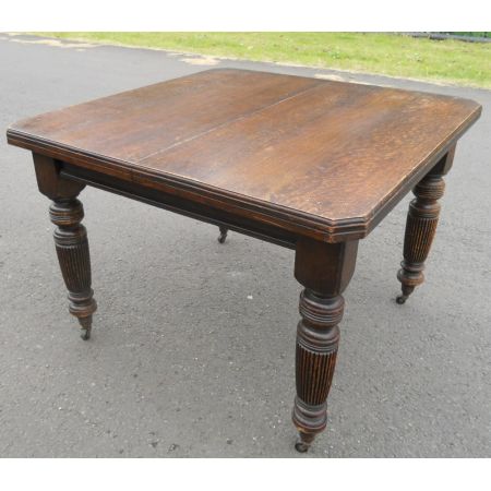 Edwardianischer original antiker Eichen Esstisch erweiterbar ca1890