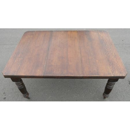 Edwardianischer original antiker Eichen Esstisch erweiterbar ca1890