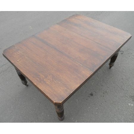 Edwardianischer original antiker Eichen Esstisch erweiterbar ca1890