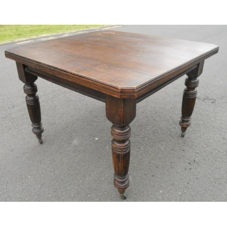 Edwardianischer original antiker Eichen Esstisch erweiterbar ca1890