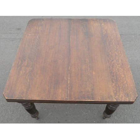 Edwardianischer original antiker Eichen Esstisch erweiterbar ca1890