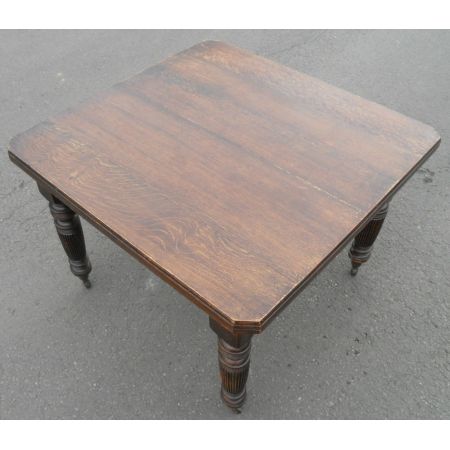 Edwardianischer original antiker Eichen Esstisch erweiterbar ca1890