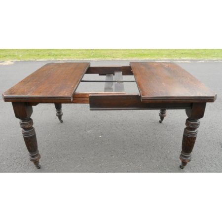 Edwardianischer original antiker Eichen Esstisch erweiterbar ca1890