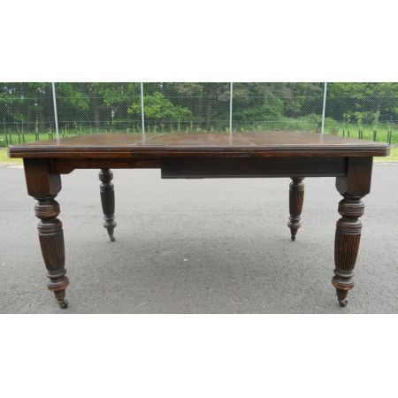 Edwardianischer original antiker Eichen Esstisch erweiterbar ca1890