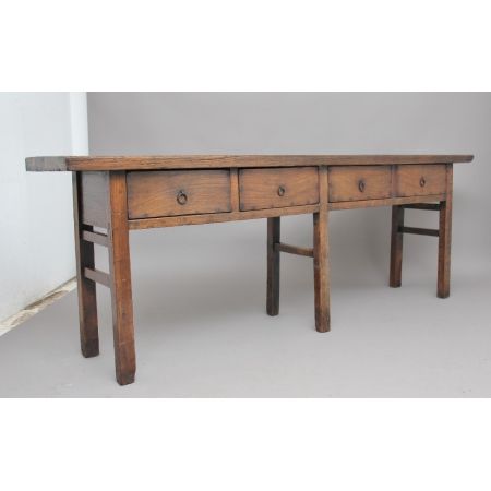 Toller chinesischer antiker Ulmen Beistelltisch ca 1880