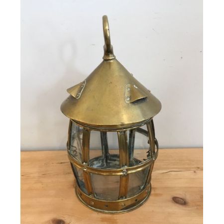 Attraktive antike Arts and Crafts Messing Laterne englisch ca 1900