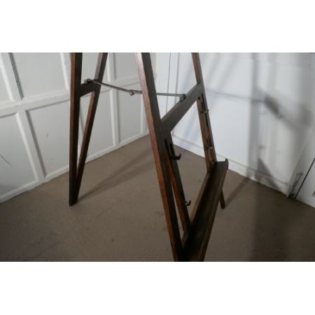 Einmalige antike englische Maler Staffelei Kiefer verstellbar 19. Jh