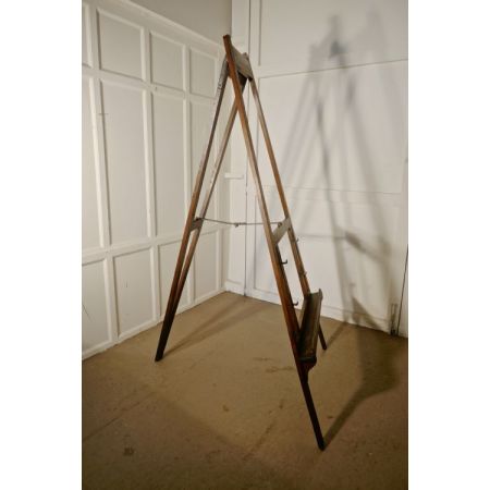 Einmalige antike englische Maler Staffelei Kiefer verstellbar 19. Jh