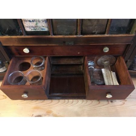 Einmaliger antiker Mahagoni Medizinschrank englisch ca 1800