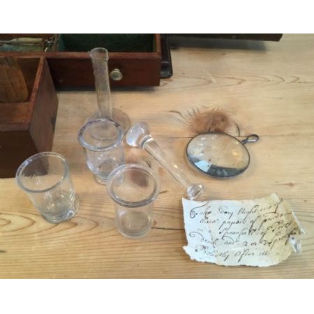 Einmaliger antiker Mahagoni Medizinschrank englisch ca 1800