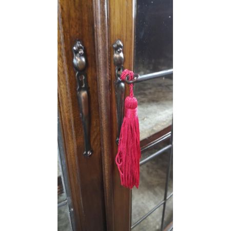 Art Nouveau Antike Vitrine Nussbaum Jugendstil englisch ca 1900