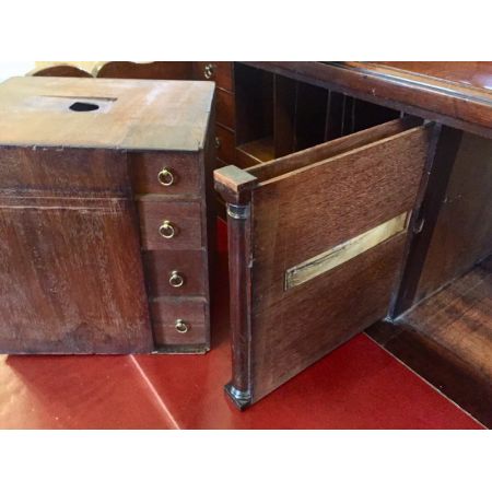 Antikes original georgianisches Mahagoni Bureau Bookcase englisch ca 1780