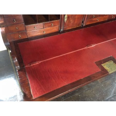 Antikes original georgianisches Mahagoni Bureau Bookcase englisch ca 1780