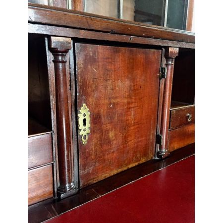 Antikes original georgianisches Mahagoni Bureau Bookcase englisch ca 1780