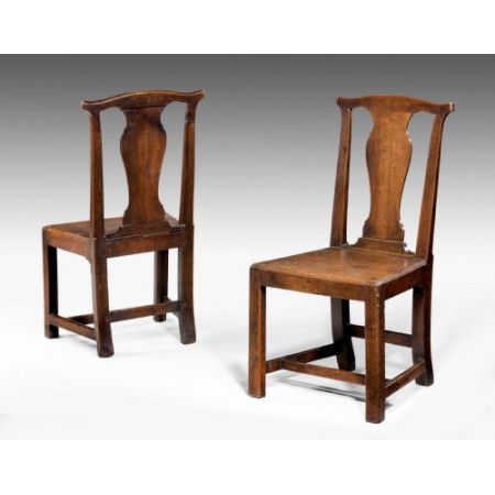 Großartige antike Landhaus Stühle Eiche Küchenstühle englisch ca 1760