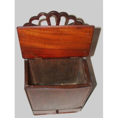 Georgianische englische Mahagoni Kerzenbox Kerzenkasten original antik ca 1780