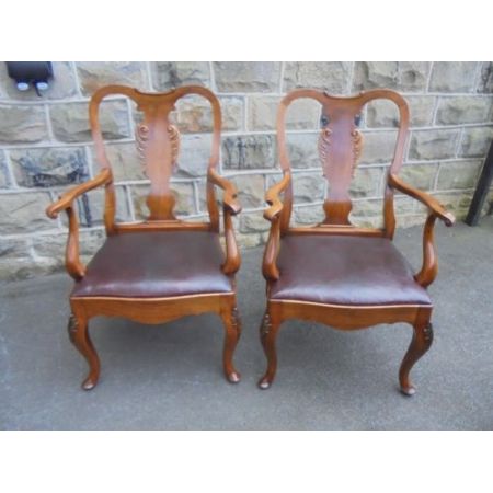 15 Stk original antike Nussbaum Stühle Küchenstühle englisch ca 1900