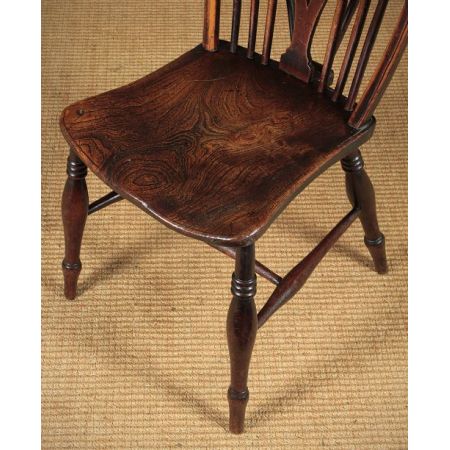 8 Stk original antike Ulmen Stühle  Wheel back chairs Küchenstühle englisch ca 1840.