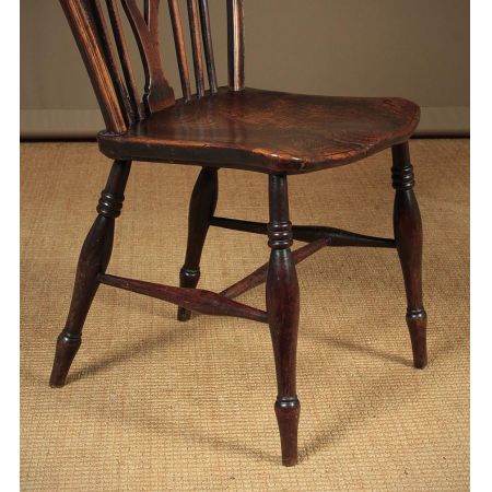 8 Stk original antike Ulmen Stühle  Wheel back chairs Küchenstühle englisch ca 1840.