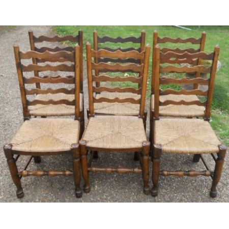 8 Stk original antike Esszimmerstühle Ulme englisch ca 1900