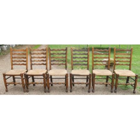 8 Stk original antike Esszimmerstühle Ulme englisch ca 1900