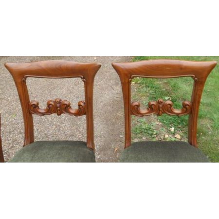 6 stk viktorianische englische Mahagoni Esszimmer Stühle antik ca 1850