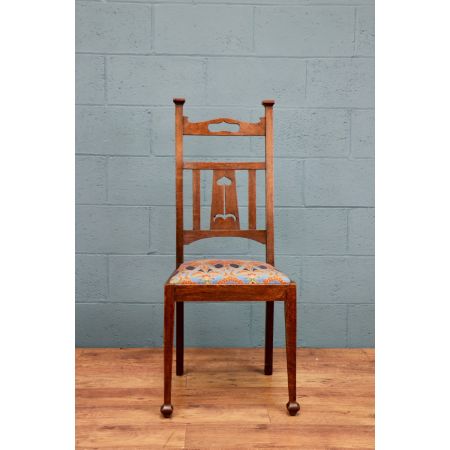 6 Stk original englische Arts and Crafts Esszimmerstühle Eiche Liberty & Co antik ca 1900