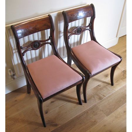 Paar original antike Regency Stühle Mahagoni Küchenstühle englisch ca 1810