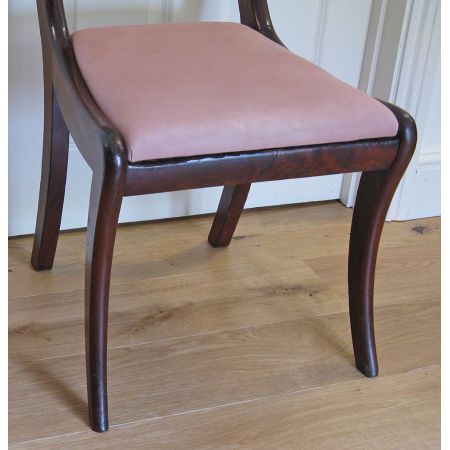 Paar original antike Regency Stühle Mahagoni Küchenstühle englisch ca 1810