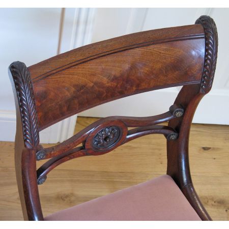 Paar original antike Regency Stühle Mahagoni Küchenstühle englisch ca 1810