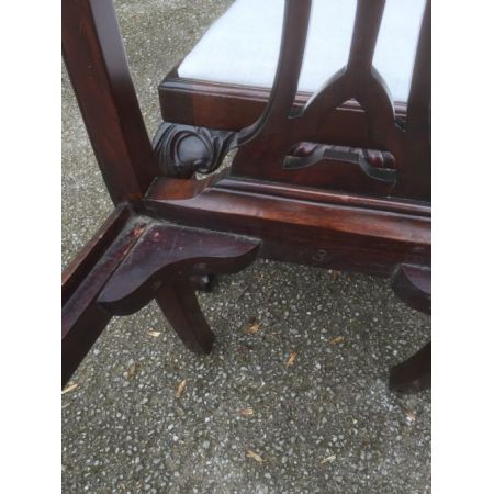 6 Stk original antike Mahagoni Stühle Chippendale Küchenstühle englisch ca 1900