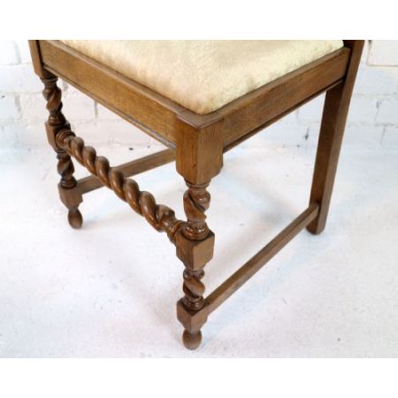 12 Stk jakobinische englische Esszimmerstühle Eiche original antik ca 1920