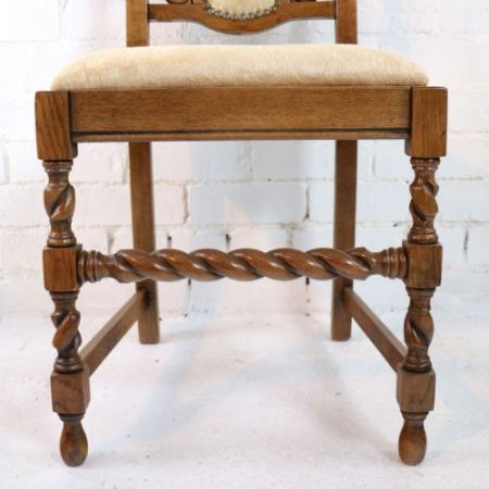 12 Stk jakobinische englische Esszimmerstühle Eiche original antik ca 1920