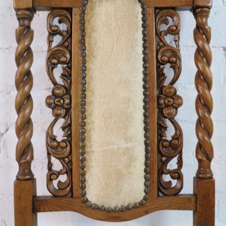 12 Stk jakobinische englische Esszimmerstühle Eiche original antik ca 1920