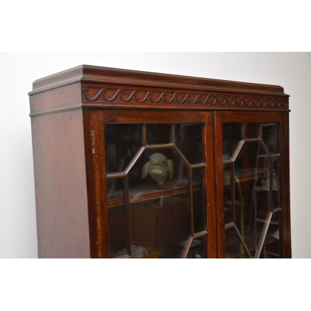 Englische edwardianische Mahagoni Vitrine antik ca 1890