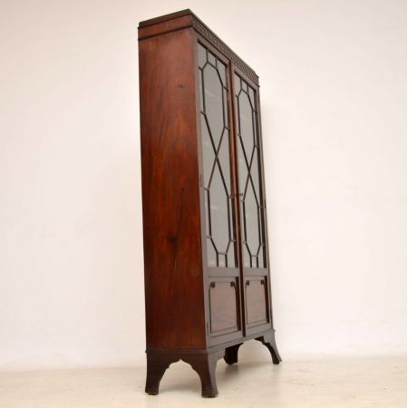 Englische edwardianische Mahagoni Vitrine antik ca 1890