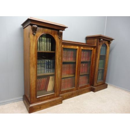 Erstklassiger viktorianischer englischer Mahagoni Bücherschrank antik ca 1860