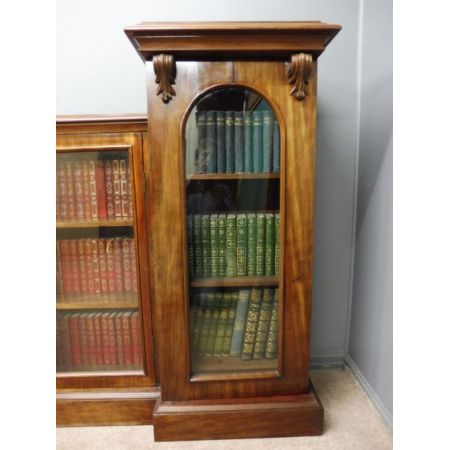 Erstklassiger viktorianischer englischer Mahagoni Bücherschrank antik ca 1860