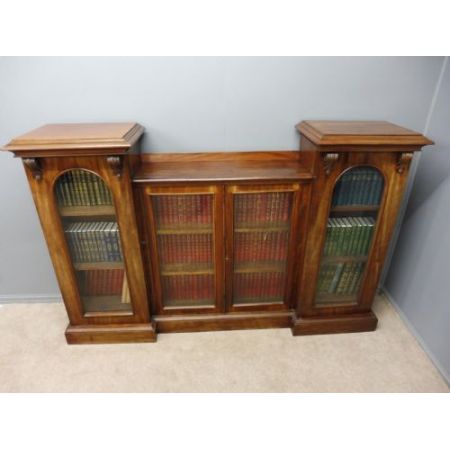 Erstklassiger viktorianischer englischer Mahagoni Bücherschrank antik ca 1860