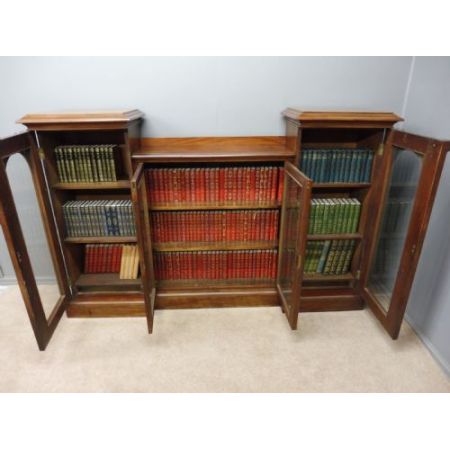 Erstklassiger viktorianischer englischer Mahagoni Bücherschrank antik ca 1860