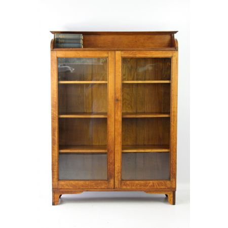 Englischer edwardianischer Eichen Bücherschrank antik ca 1890