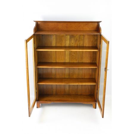 Englischer edwardianischer Eichen Bücherschrank antik ca 1890