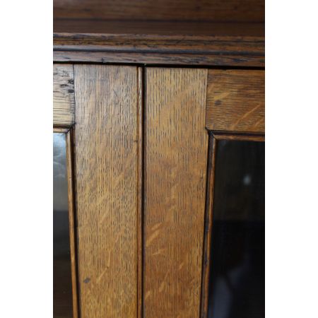 Englischer edwardianischer Eichen Bücherschrank antik ca 1890