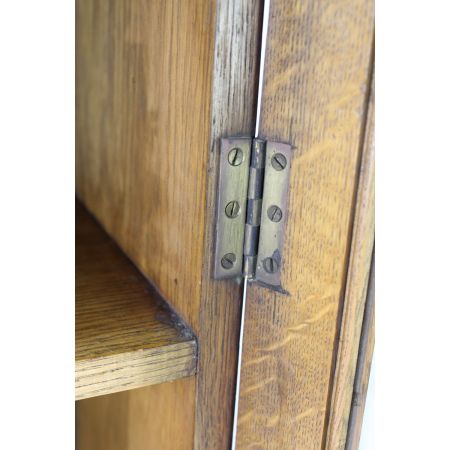 Englischer edwardianischer Eichen Bücherschrank antik ca 1890