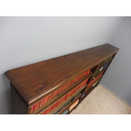 Englisches edwardianisches Antikes Mahagoni Bücherregal ca 1910