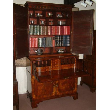 Niederländisches Antikes Mahagoni Bureau Bookcase ca 1770