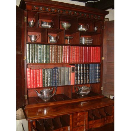 Niederländisches Antikes Mahagoni Bureau Bookcase ca 1770